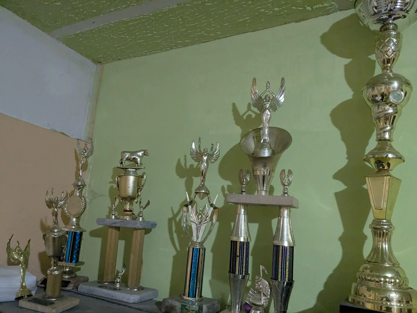 Colección de trofeos conservada en el archivo de la agrupación.